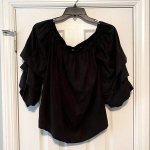 Off the shoulder statement sleeve blouse like new